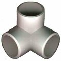 Circo Innovations Schedule 40 Pvc 3way L Fitting, 1/2"Dia., White,  31-U